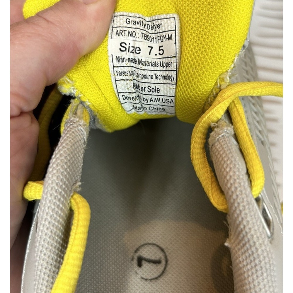 Gravity‎ Defyer G-Defy TB9011FGY-M Womens 9 Grey Yellow VersoShock Sneakers - Picture 9 of 13